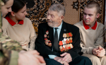 С Днем защитника Отечества поздравили юнармейцы ветерана Великой Отечественной войны Павла Григорьевича Летовальцева